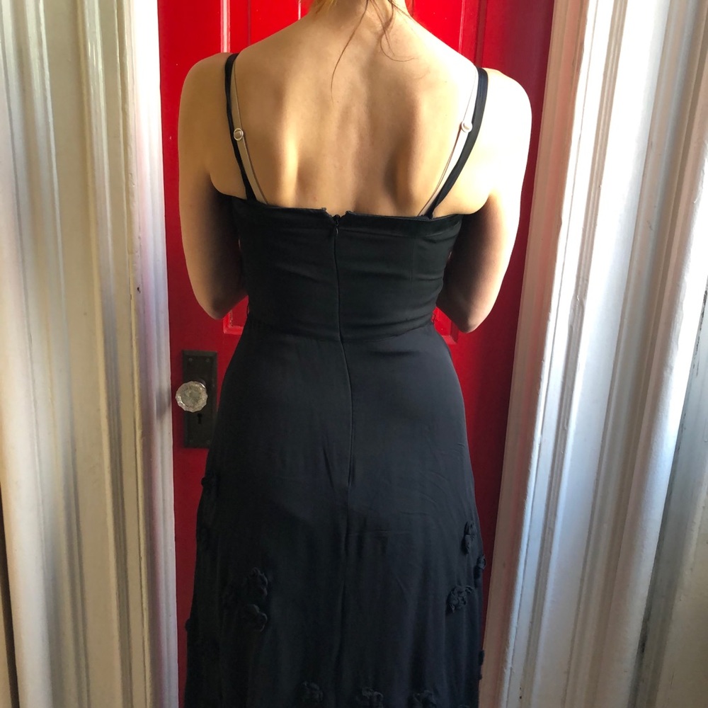Anthropologie Odille Black 100% Silk Dress - Picture 3 of 8